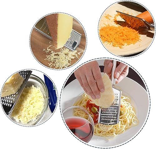 Miniatura 4 de Ralladores de queso resistentes para cocina de acero inoxidable, rallador de metal con mango para queso, chocolate, especias, utensilios de cocina y