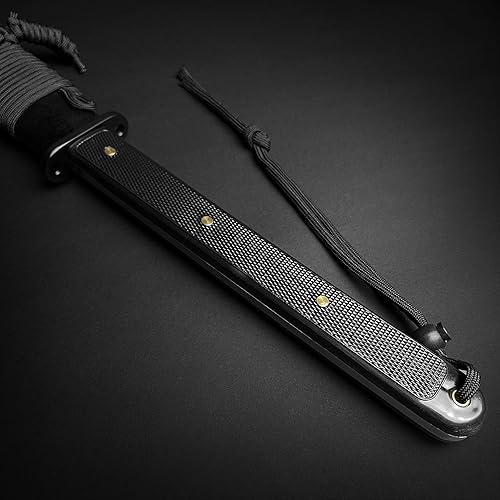 Miniatura 6 de Mushashi - Espada wakazashi táctica moderna  Espada katana forjada a mano  Espada Samurai  Hoja de acero de alto carbono 1060  Armas de autodefensa