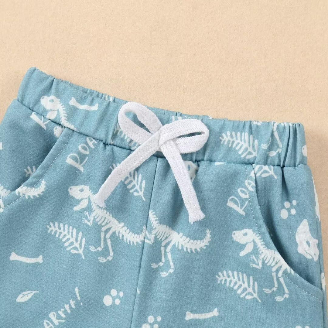 Toddler Baby Boy Clothes Boys Summer Outfits Short Sleeve Dinosaur T-Shirt & Shorts Set 2Pcs - Image 5