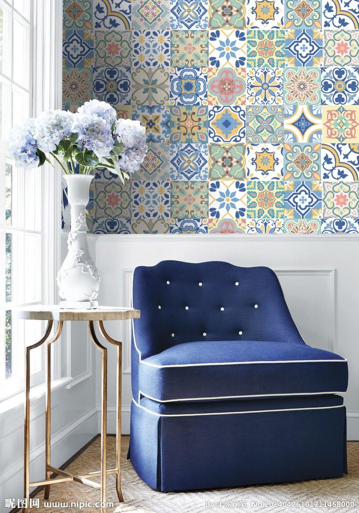 GSS Designs 24 PC Pack Traditional Mexican Talavera Tile Stickers for Bathroom & Kitchen Backsplash Decoration 4x4 Inch (10x10cm) Waterproof Removable Wall Sticker Decals(TS24-005)