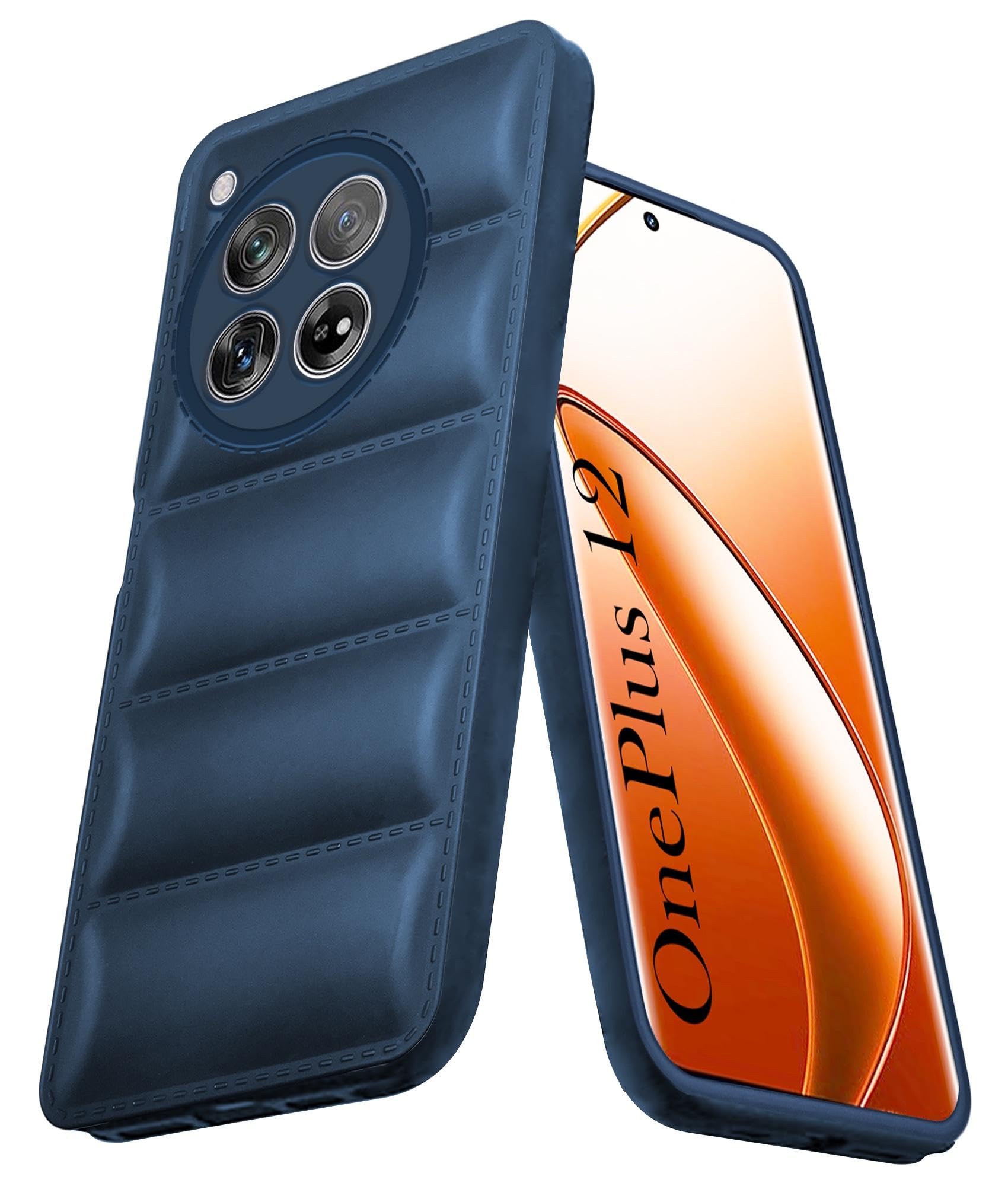 Jkobi Back Cover Case for OnePlus 12 5G (Puffer Cushion Wave Design | Camera Protection | Soft Blue) (B0CV5KM6Y6) Amazon Price History, Amazon Price Tracker