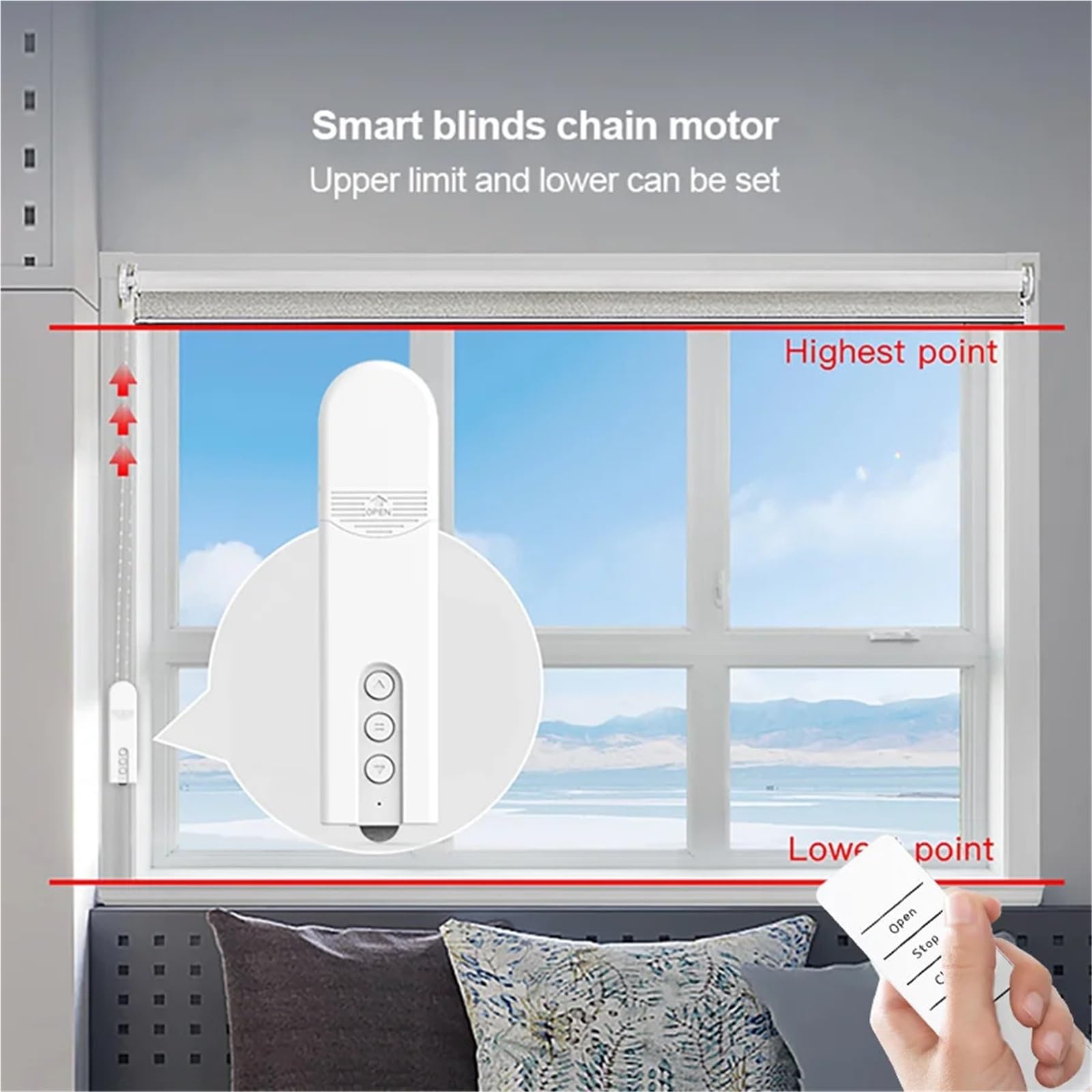 Tende elettriche Smart Home con telecomando Bluetooth Motore elettrico automatico for tende Apri