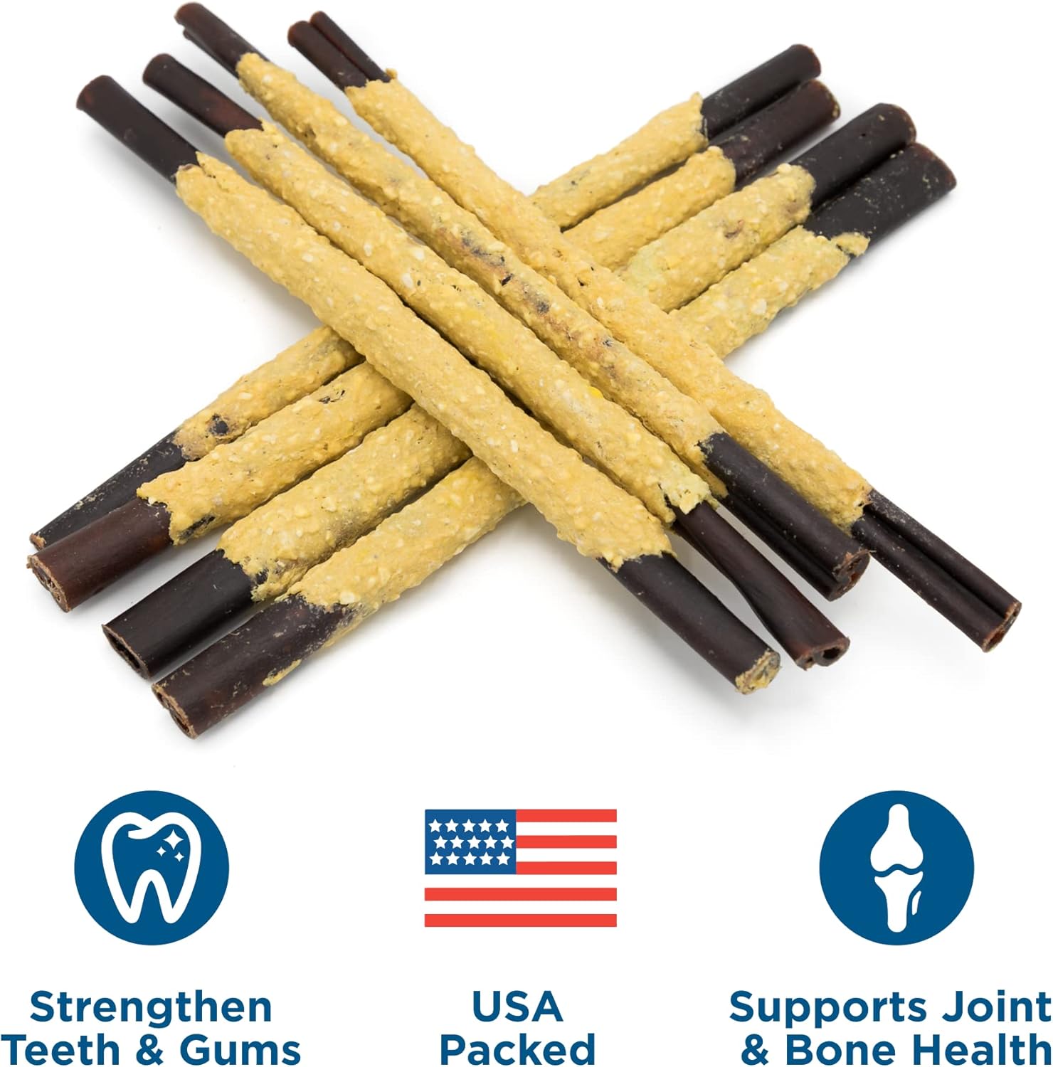 Best Bully Sticks Cheese Wrapped Beef Collagen Sticks - 12 Inch 12 Count (Pack of 1) - Natural, Long-Lasting, Limited Ingredient Treat, Supports Joints, Skin, Coat