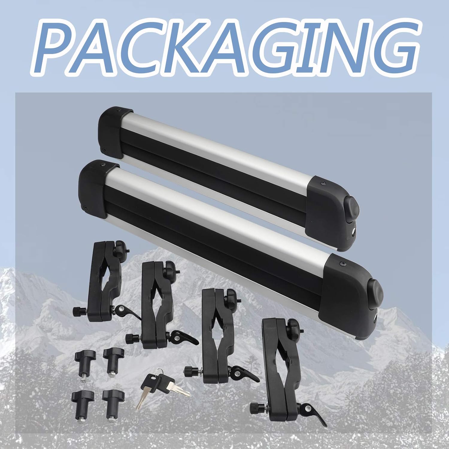 22 inch Ski & Snowboard Car Racks, Universal Ski Carriers Fit 4 Pairs of skis or 2 Snowboards: Automotive