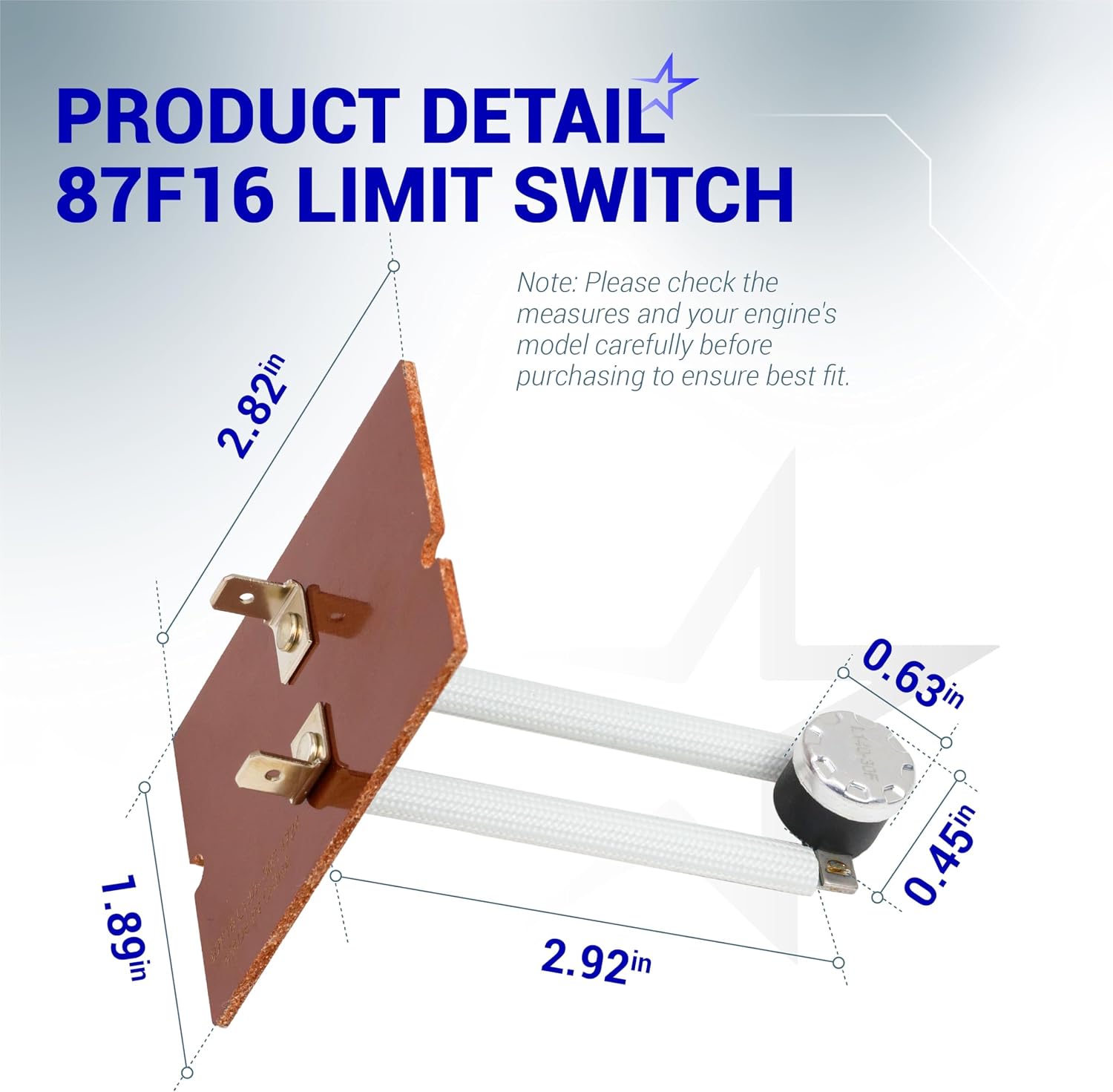 BlueStars 87F16 Furnace Limit Switch for Lennox Furnaces