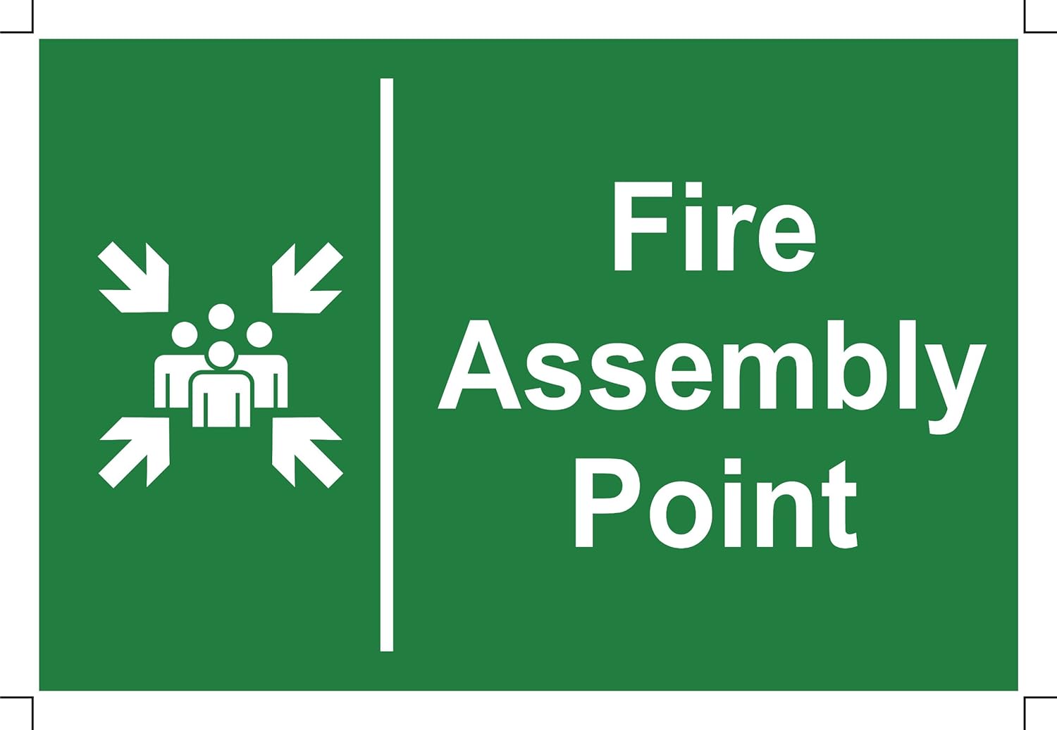 Self adhesive vinyl Fire assembly point
