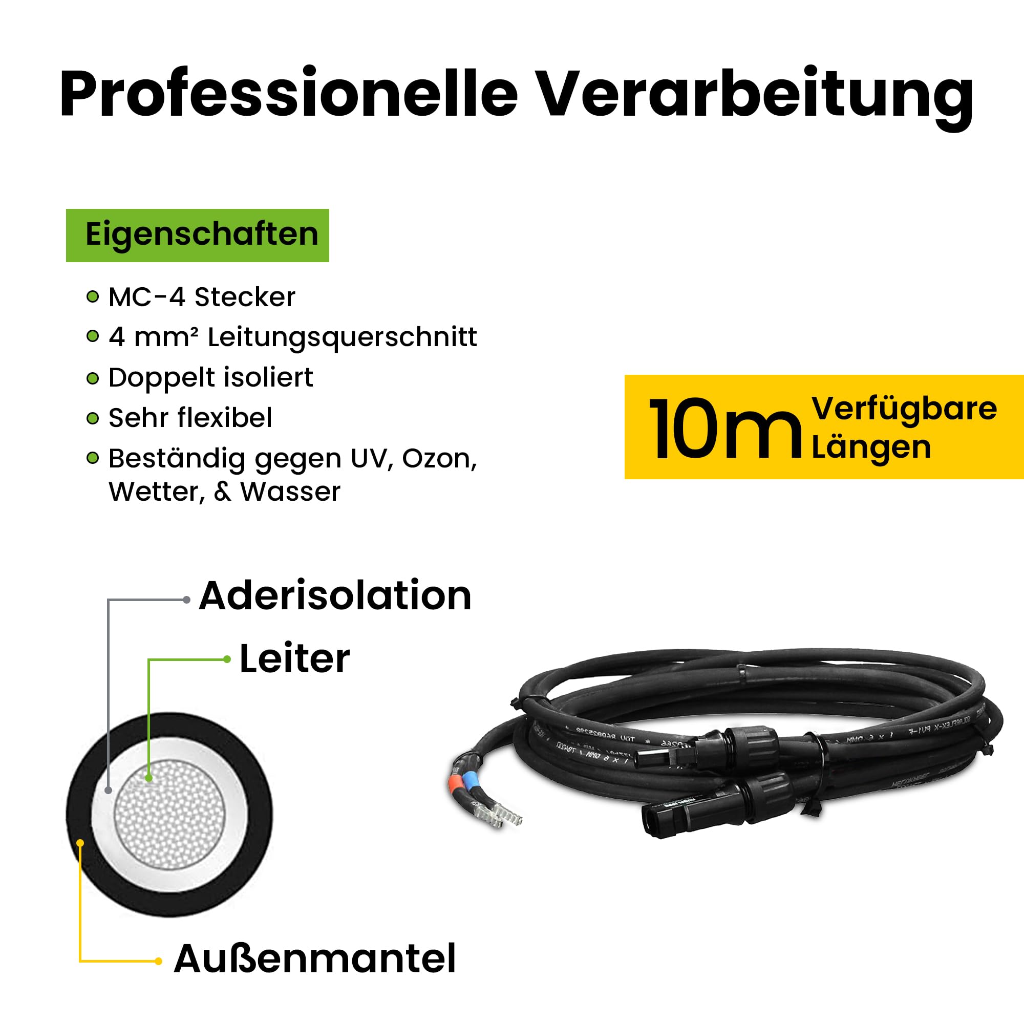 Offgridtec - Set Easy-Connection 1-4mm², cavo solare 10 m e spina MC4 0005-10001