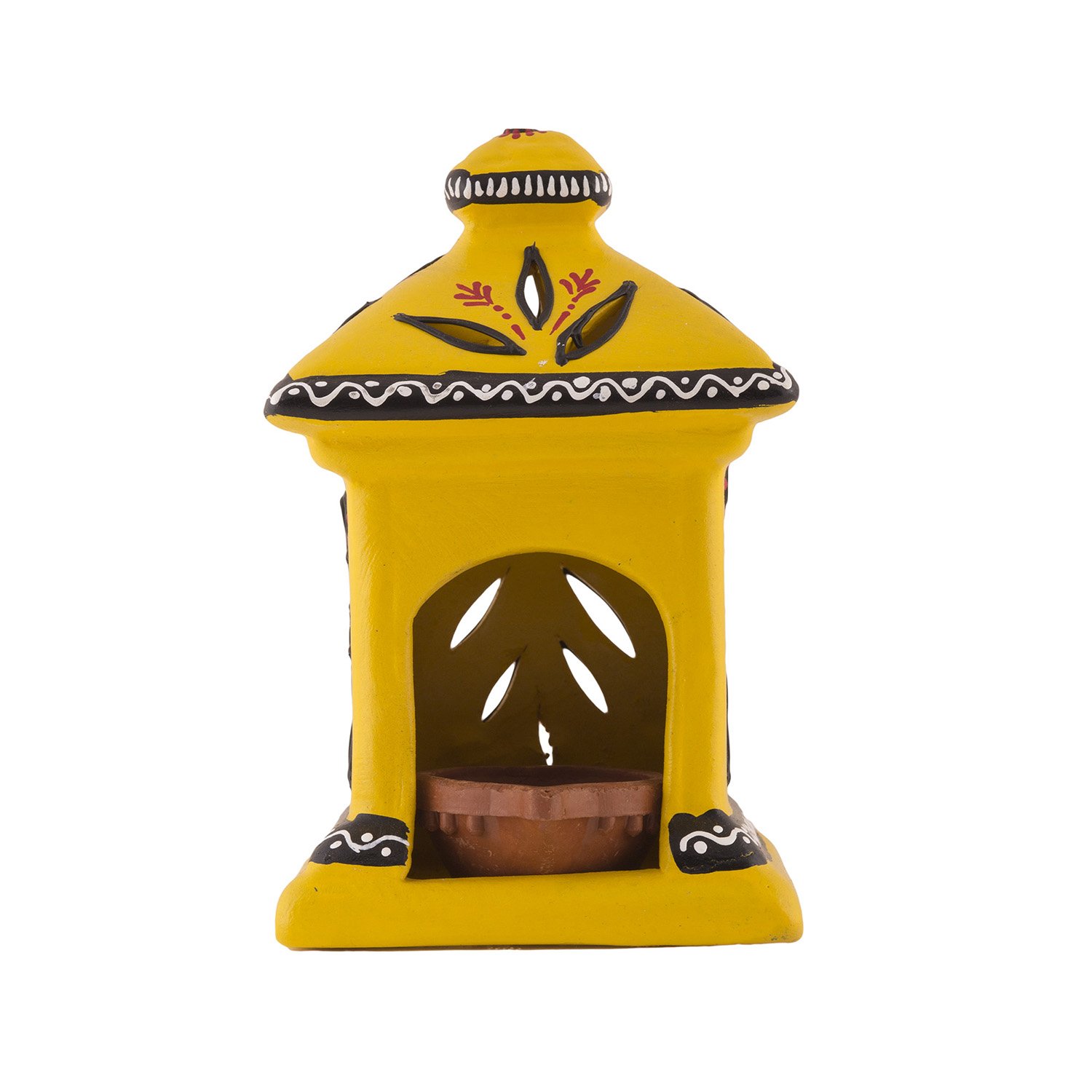 Handmade & Handpainted Terracotta hut lamp (Yellow) (B074T8PJJ2) Amazon Price History, Amazon Price Tracker