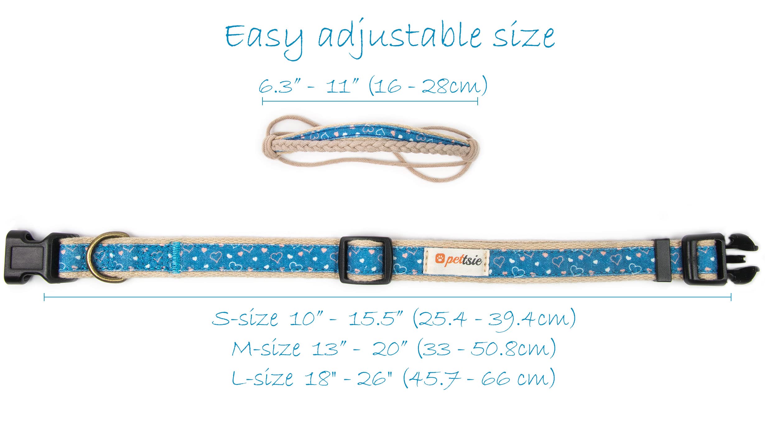 Hundehalstuch mit Halsband und Freundschaftsarmband von Pettsie,  Verstellbare Gren S, M, und L, Abnehmbares Bandana Tuch, Geschenkbox  inklusive, Hundeliebhaber, S, Blau : Amazon.de: Haustier
