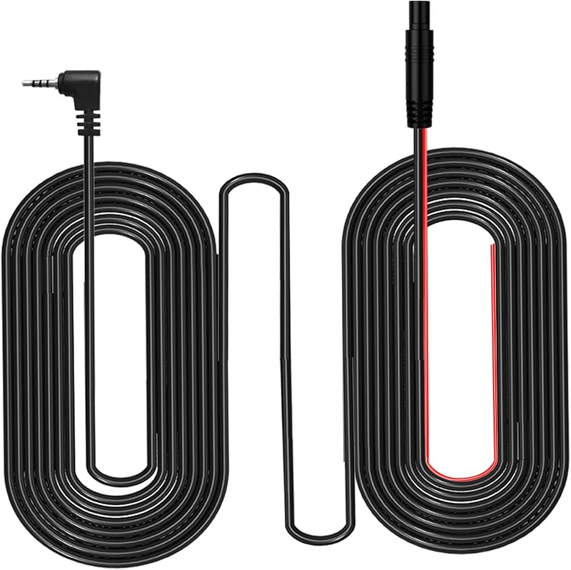 4 Pin Dash Cam Cable,33 Ft 2.5mm Male to 4 Pin Backup Camera Cord | Dash Cam Rear View Camera Ultra Long Cable with Reverse Trigger Wire Fit for Pick-up Trucks,Trailer,RV,SUV,Bus,Farm Machine