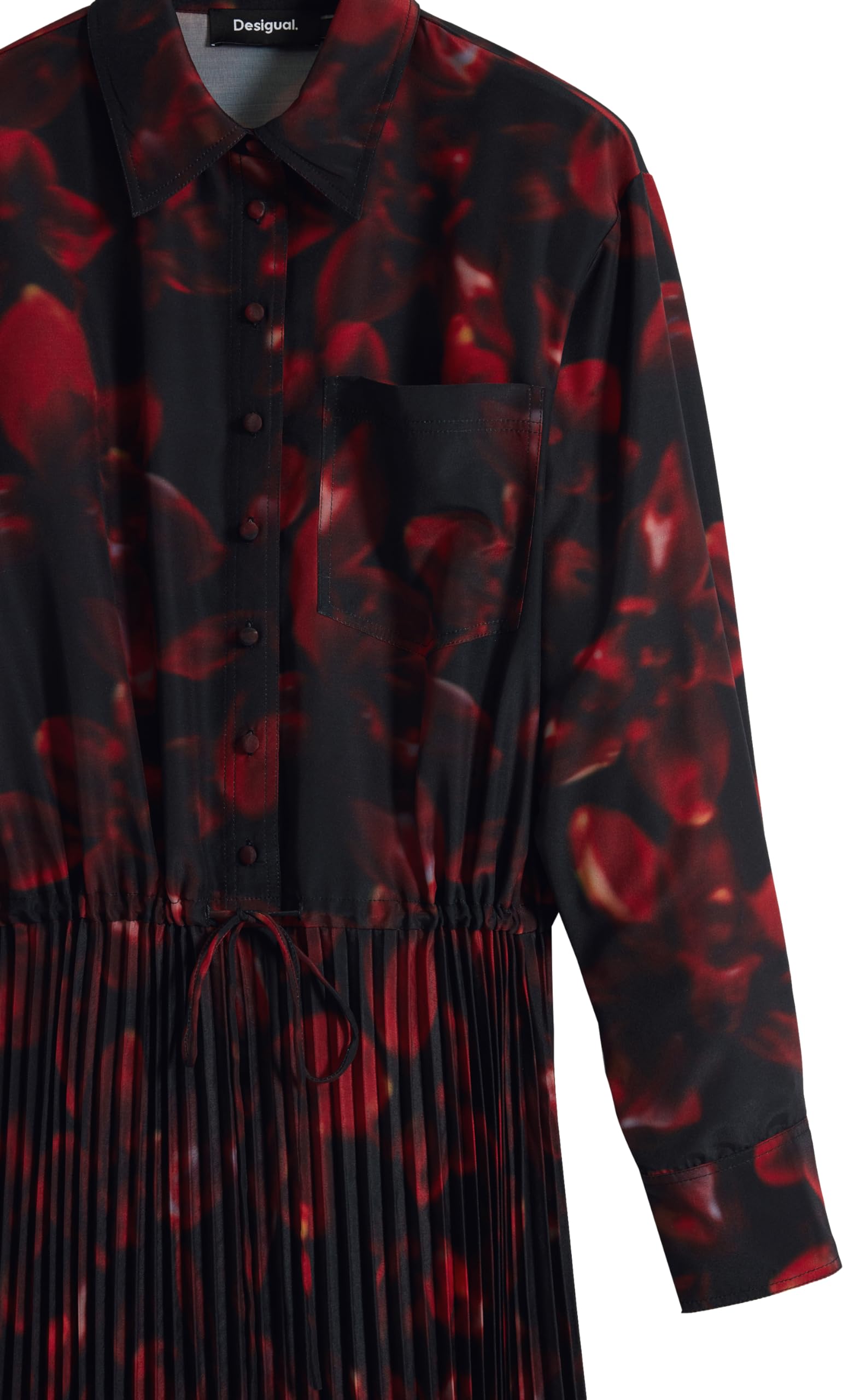 Desigual Vest_Camisero_plisa Casual Dress Mujer (Pack de 1)