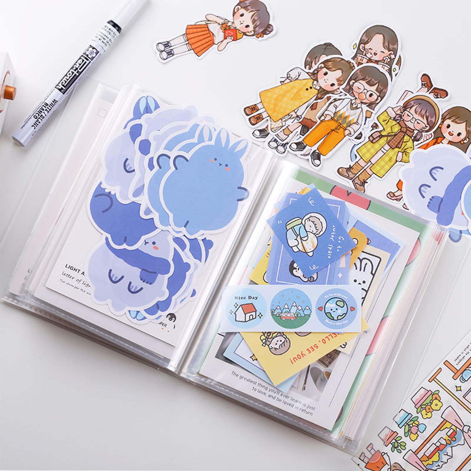40 Pockets 4x6 Inch Small Photo Album, Translucent Frosted Cover Mini Picture Storage Book, Portable Art Presentation Folder for Postcards, Stickers, Trading Cards & Recipe Cards