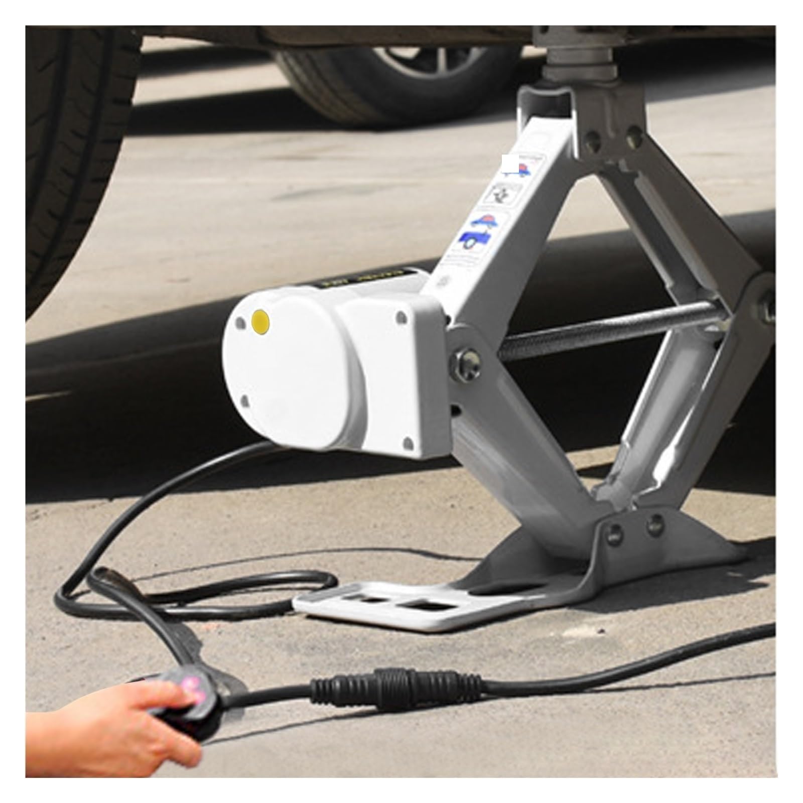 3 Ton Elektryczny Podnośnik Samochodowy Zestaw Do Podnoszenia DC 12V Podłogowy Klucz Udarowy Pompa Powietrza SUV Auto Narzędzia Naprawy Samochodu Wysokie Podnoszenie(Jack Pump Wrench G)