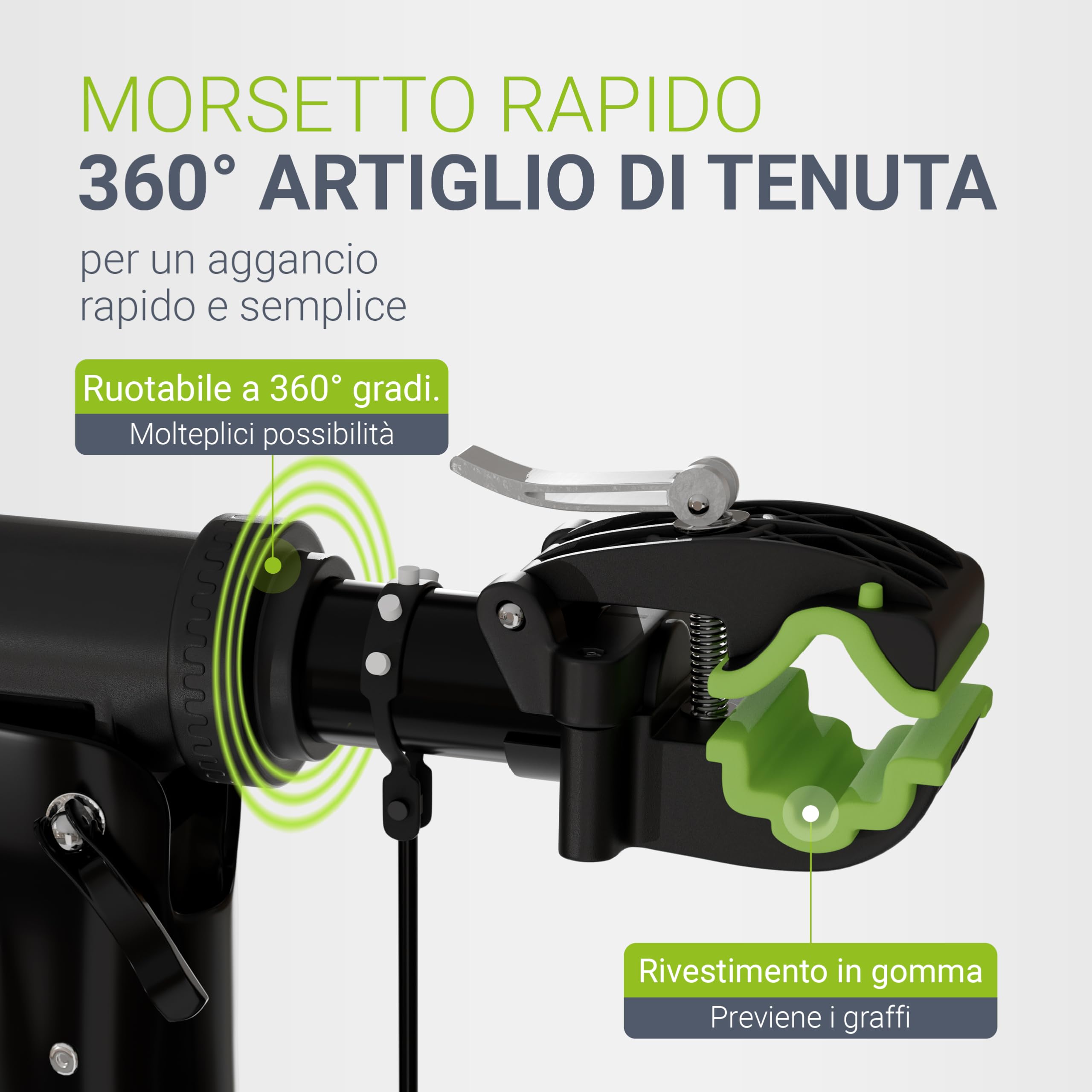 Juskys Cavalletto pieghevole per riparazione bici - Supporto regolabile in altezza con rivestimento in gomma e vassoio portautensili - Per biciclette fino a 50 kg
