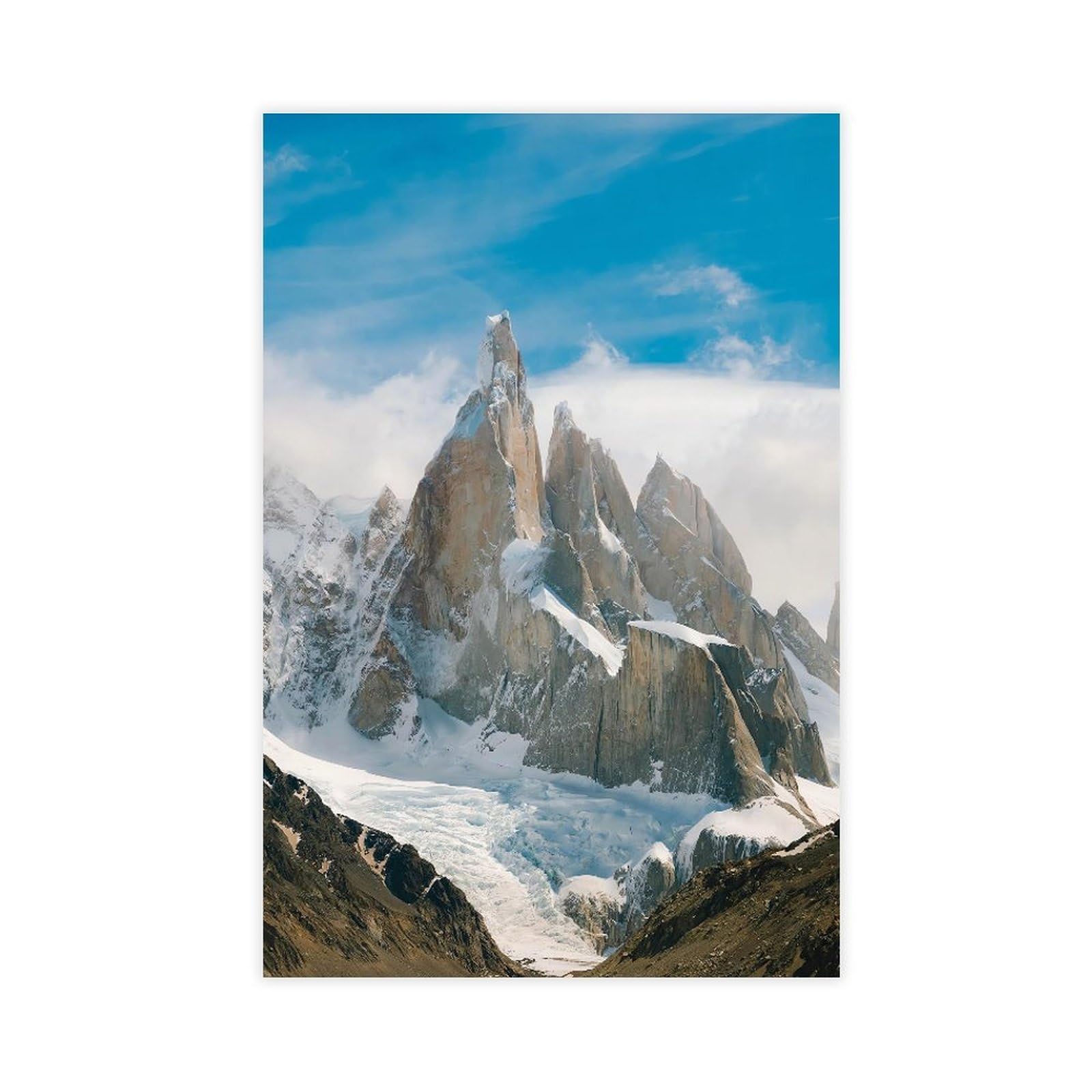 QNVJQKDSI Cerro Torre Mountain Patagonia Canvas Poster Bedroom Decor Landscape Office Room Decor Gift 20" L X 30" W