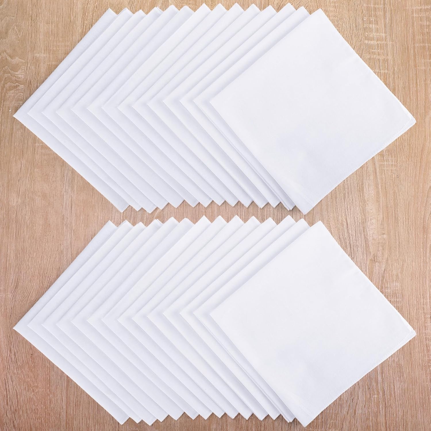 Leinuosen 100 Pack Handkerchiefs Bulk Men's Handkerchiefs Cotton Classic Hankies Pocket Square Towel for Wedding Party - Image 5