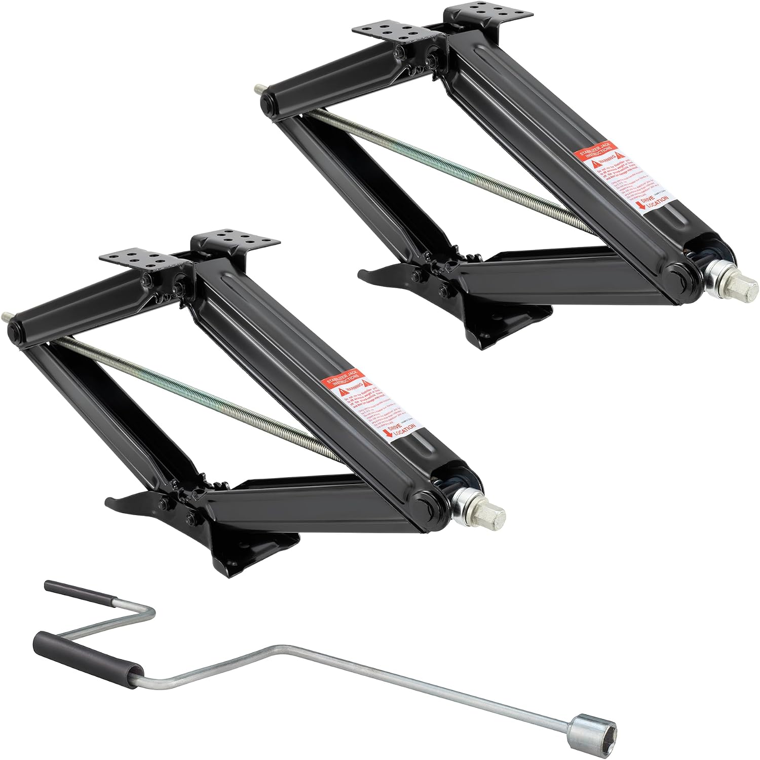 Tough Grade 2500lb-5000lb RV Scissor Jack with Handle (2 and 4 Pack Options) (1, Crank Handle Only, 24-30")