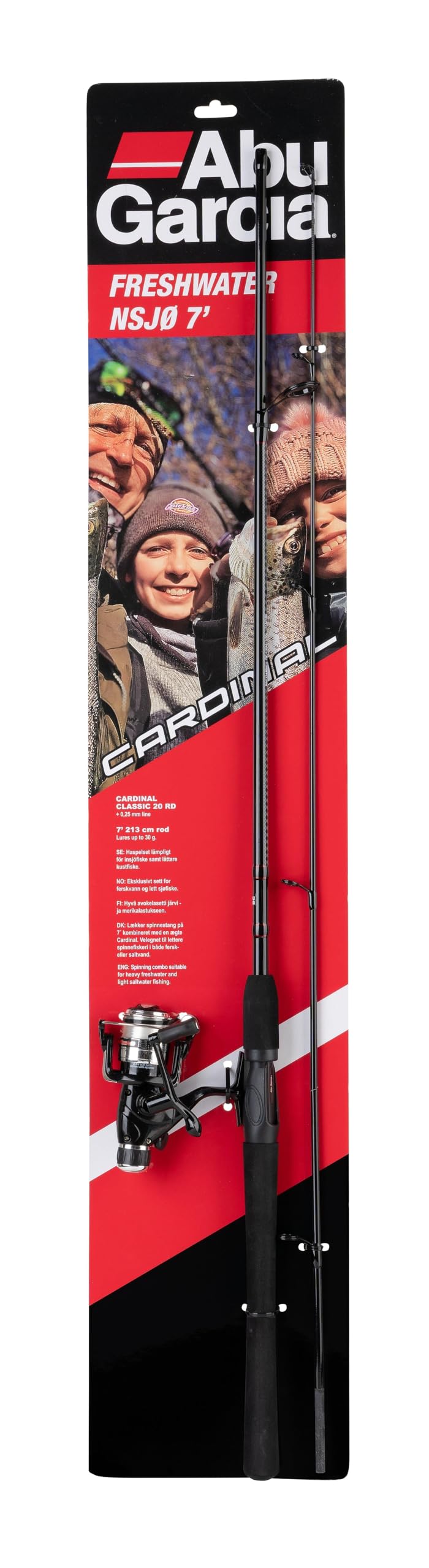 Abu Garcia Cardinal Fresh Water 2-Piece Rod with Classic 20 Rear Drag Fishing Reel