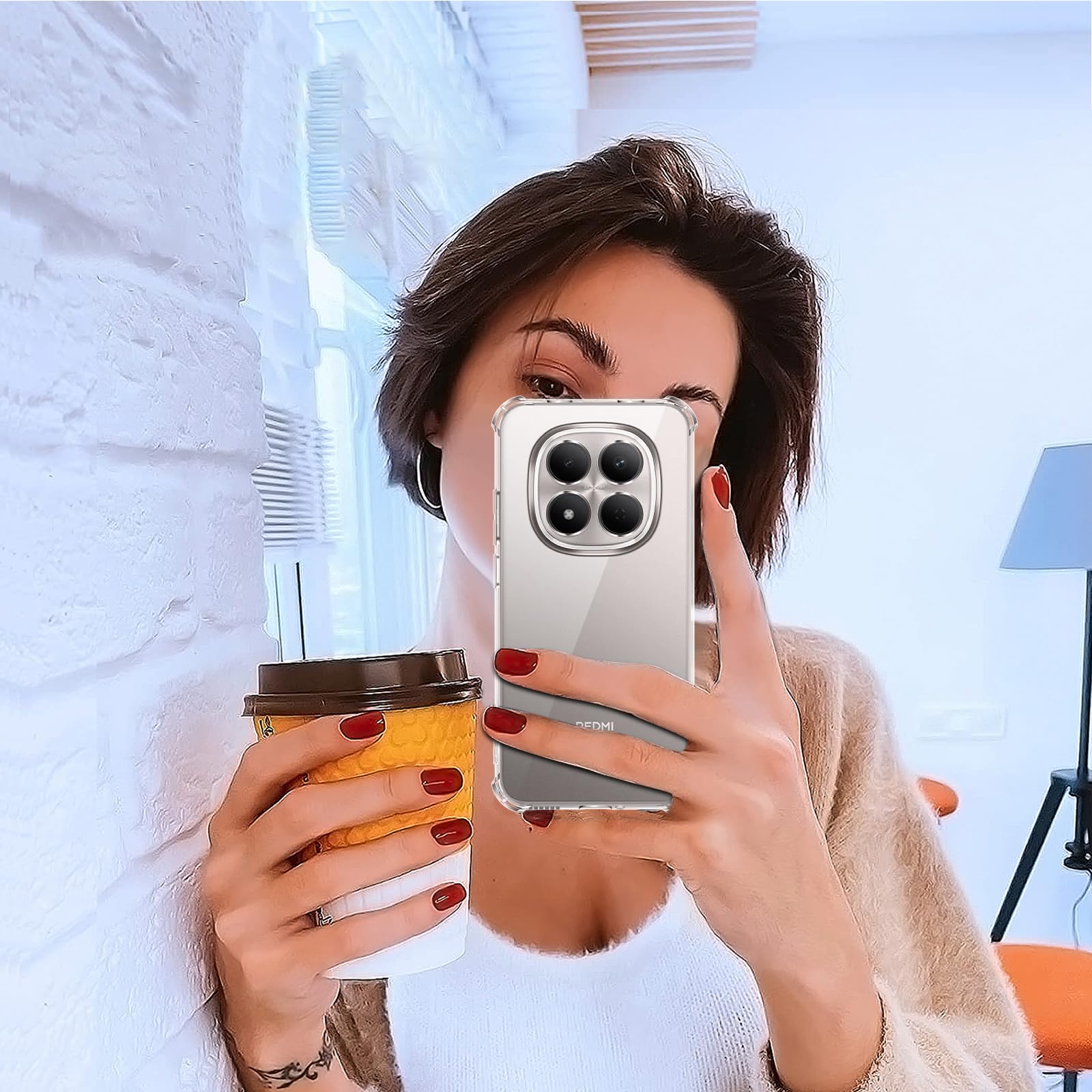iVoler Cover per Xiaomi Redmi Note 15 Pro 5G (Non per Redmi Note 15 Pro 4G) con 2 Pezzi Pellicola Vetro Temperato, Custodia Antiurto Anti-Graffio Trasparente, Sottile Morbida in Silicone TPU Case