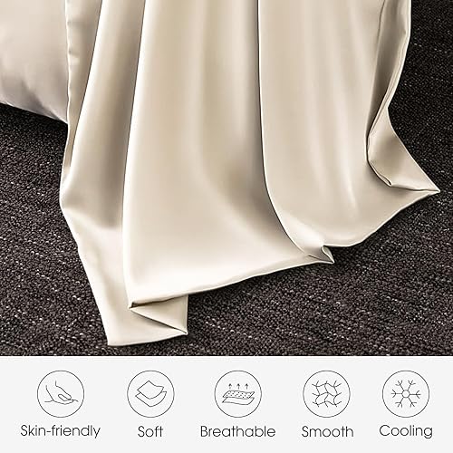 Miniatura 3 de Juego de 2 fundas de almohada de seda 100% de tamaño estándar, fundas de almohada de seda de morera para cabello y piel, juego de 2, seda de la más