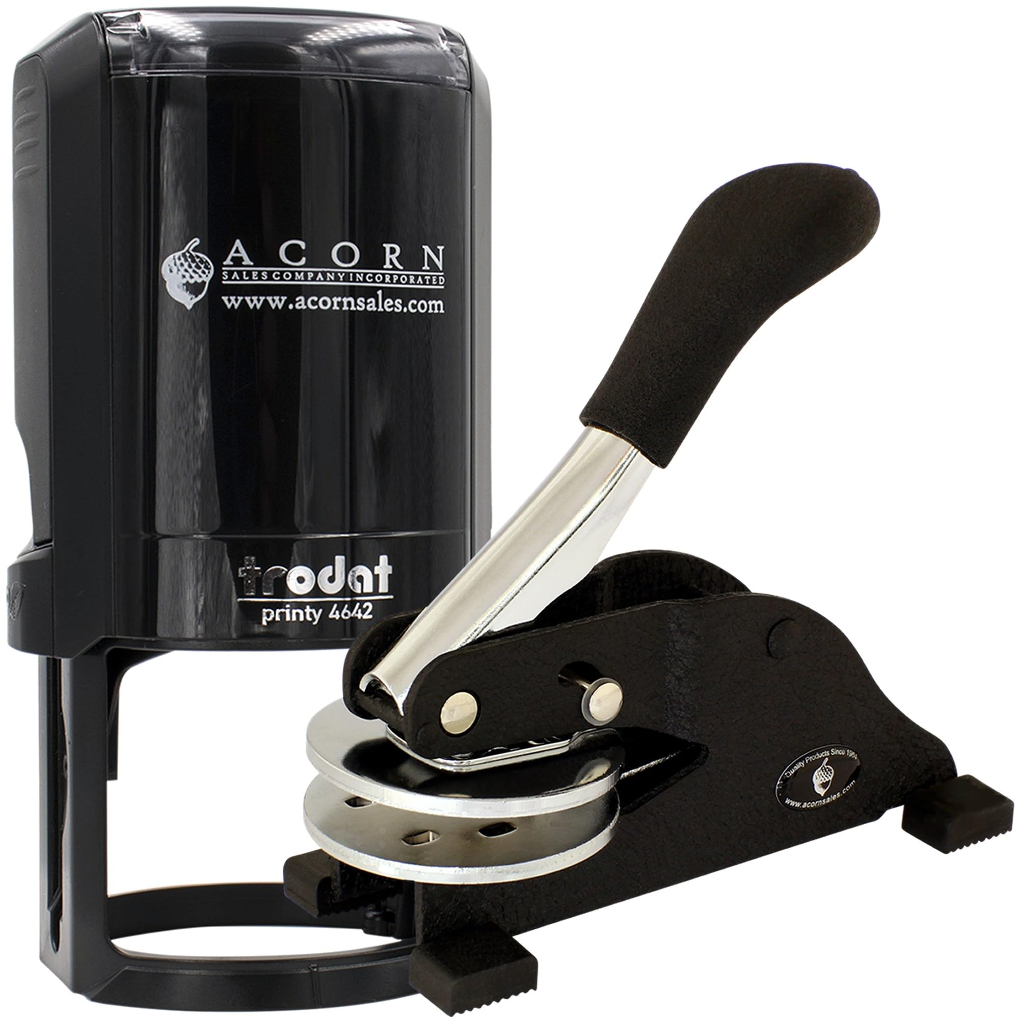 North Carolina Notary Stamp and Seal Kit - Includes Desk Seal and Round Self-Inking Stamper - Ideal for North Carolina Notary Public - 1-5/8 Notary