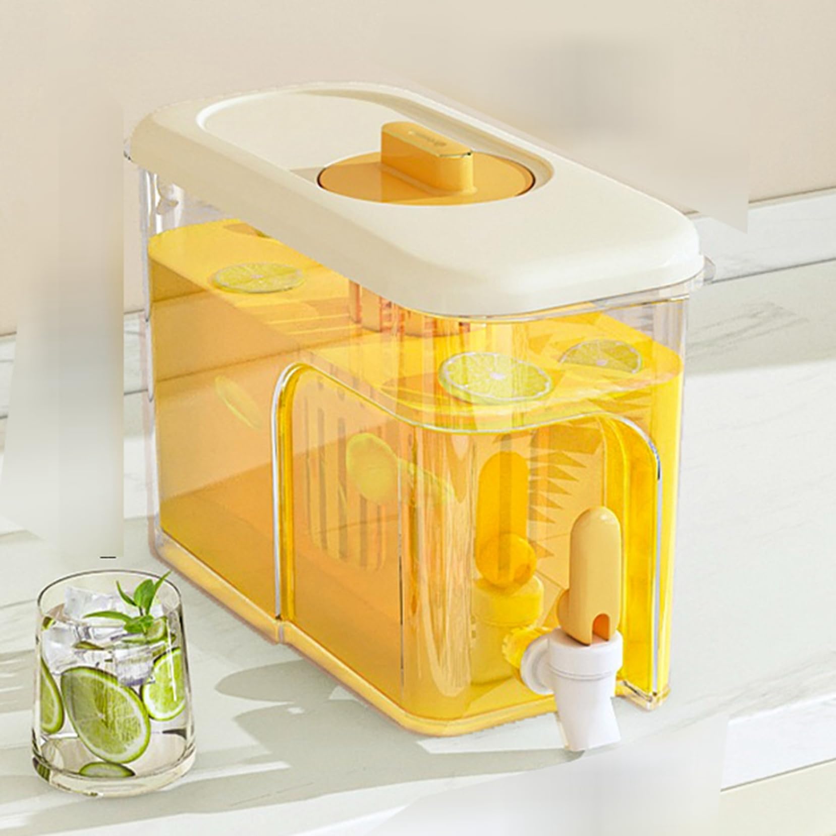 Amazon｜ピッチャー 冷蔵庫 ポット 4L ドリンクサーバー ティーポット