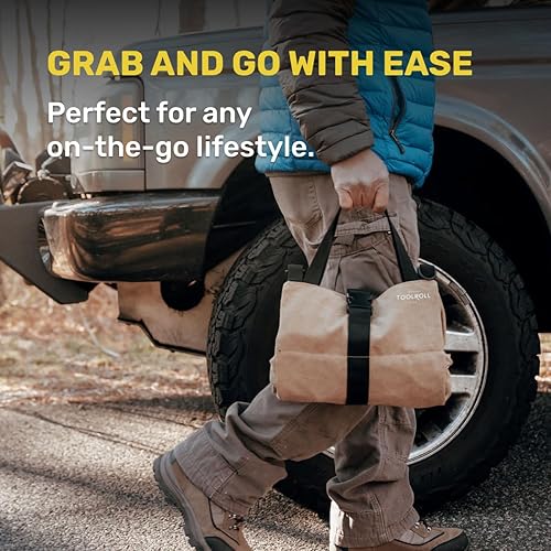 Miniatura 3 de Bolsa enrollable para herramientas oficial Legacy  Bolsa de herramientas enrollable de 5 bolsillos fácil de transportar  Lona duradera, cremalleras