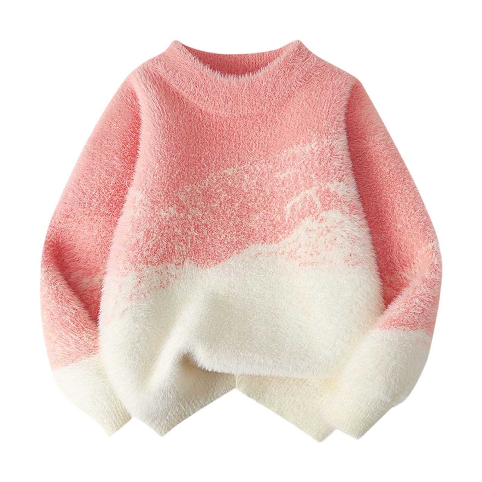 Generico Maglione Bambina,Maglione per Bambini Autunno E Inverno Casual Base Top (3 Anni - 8 Anni)