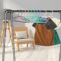 Vista 7 de Paquete de 50 Perchas Blancas para Armario de Guardería de Bebé, Perchas Antideslizantes para Pantalones de Bebé para Ropa de Recién Nacidos Regalo