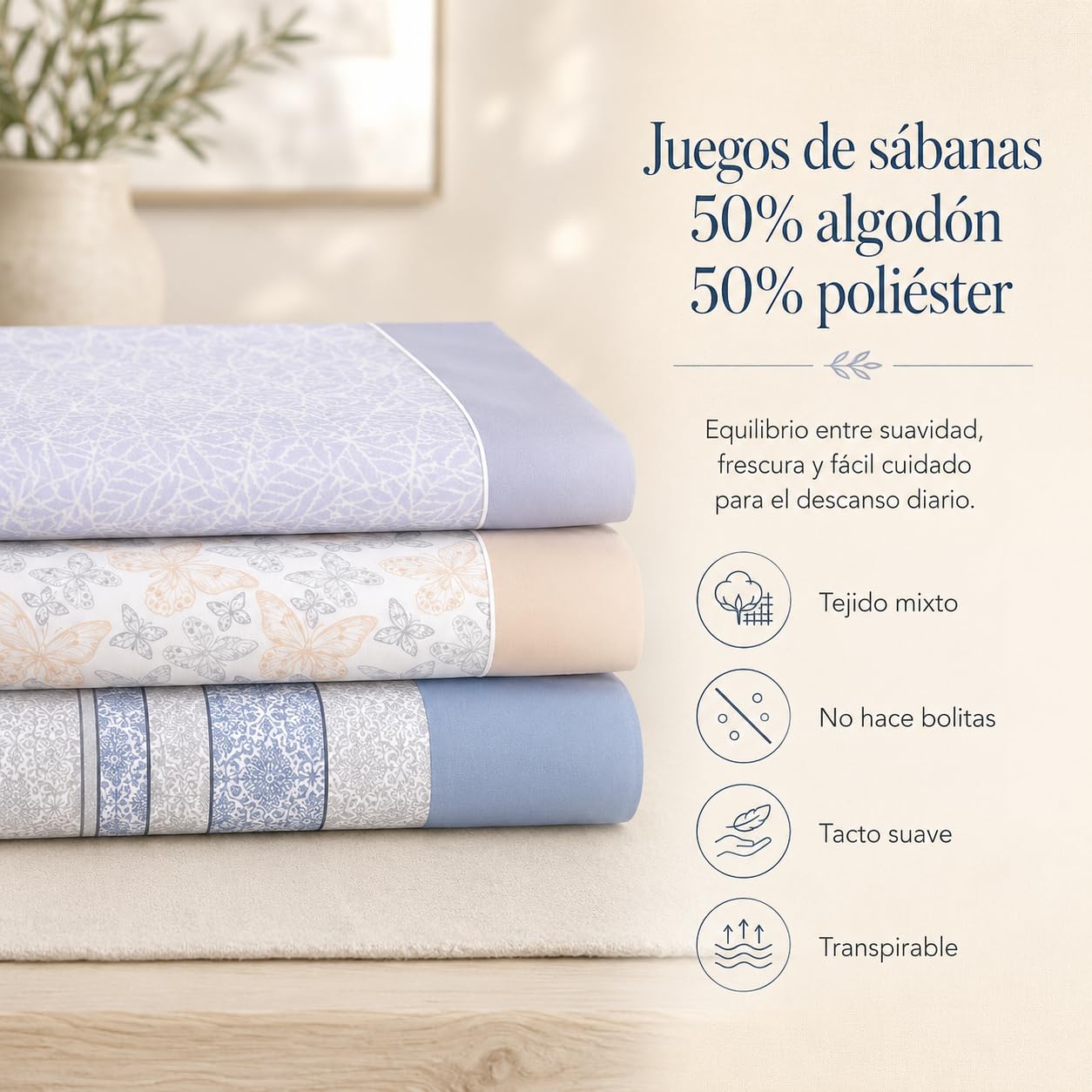 Rufino Díaz Juego Sábanas 3 Piezas 144 Hilos Algodón Juanito (Gris - 150 cm) - Taco Extra Suave para Adultos e Infantil - Sensación acogedora y de Confort