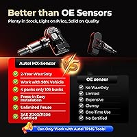 Vista 6 de Autel Sensor TPMS 1 sensor, válvula de metal MX-Sensor 315 MHz + 433 MHz, programable universal especialmente diseñado para reemplazo de sensores