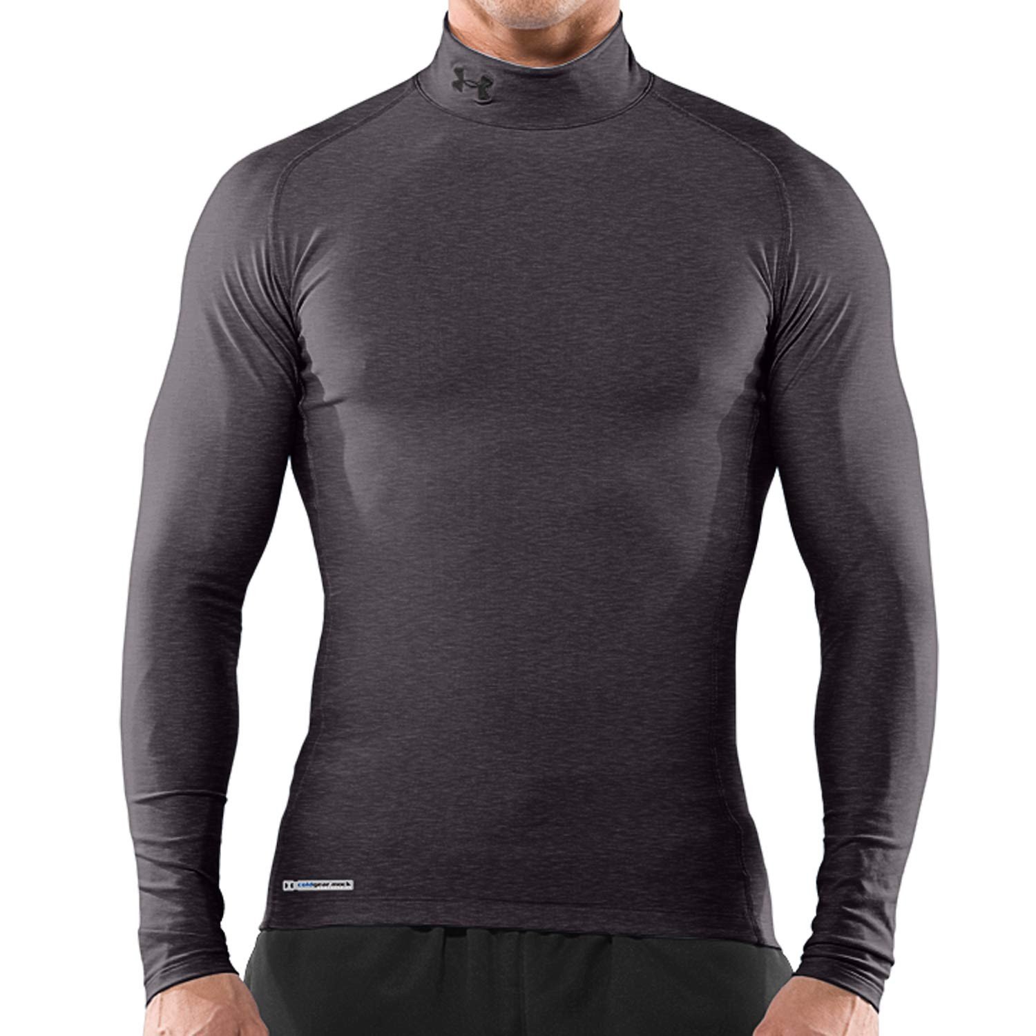 Under Armour mens ColdGear Evo Long Sleeve Compression Mock Medium Carbon Heather Medium Carbon Heather Black Charcoal