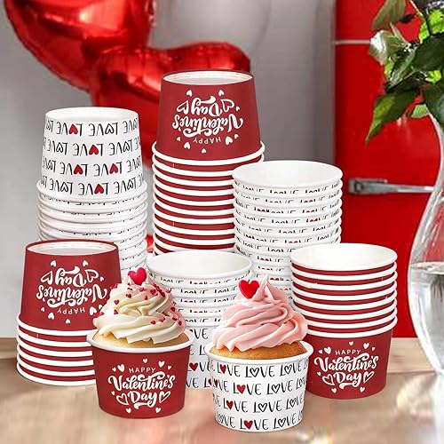 Miniatura 8 de Whaline 60 tazas de papel desechables con diseño de hojas de arce, cuencos de papel desechables de 9 onzas con hojas de otoño, tazas de papel de