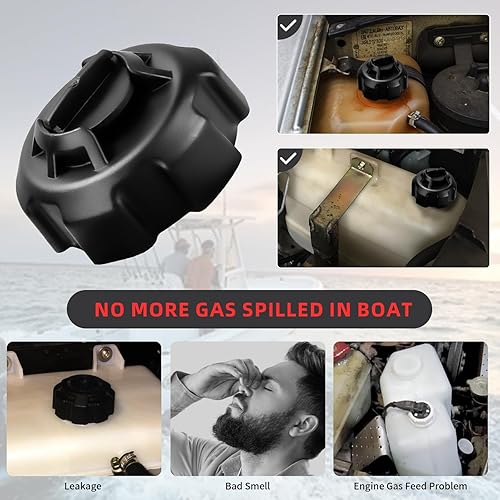 Miniatura 7 de Tapa de gas de ventilación manual compatible con tanque de gasolina portátil de estilo antiguo, 621501-10, tapa de tanque de gasolina de repuesto,