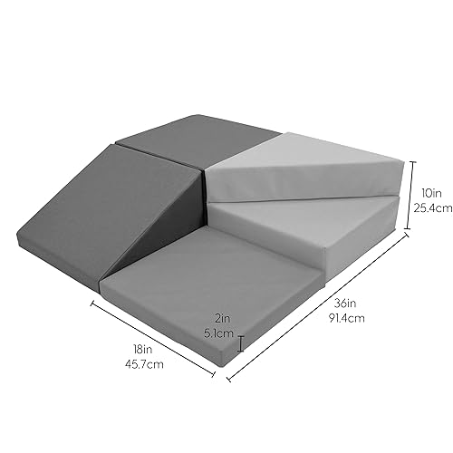 Miniatura 2 de FDP SoftScape - Gimnasio de interiores para bebés y niños pequeños hecho de escalones de espuma suave y PU de colores ideal para gatear escalar y