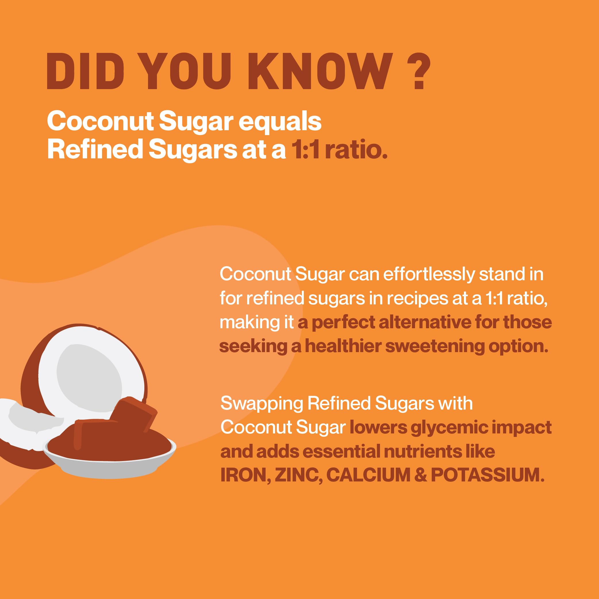 Zama Coconut Sugar 500g | Coconut Palm Sugar | Subtle Caramel Flavour | Sugar Substitute | Unprocessed and unrefined | Plant Based | Coconut Jaggery - Image 5 thumbnail