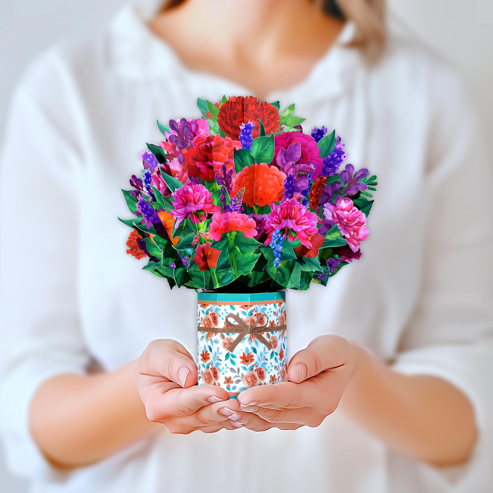 Bloemenkaart Met Prachtige Hollandse Tulpen - Pop-up Kaart