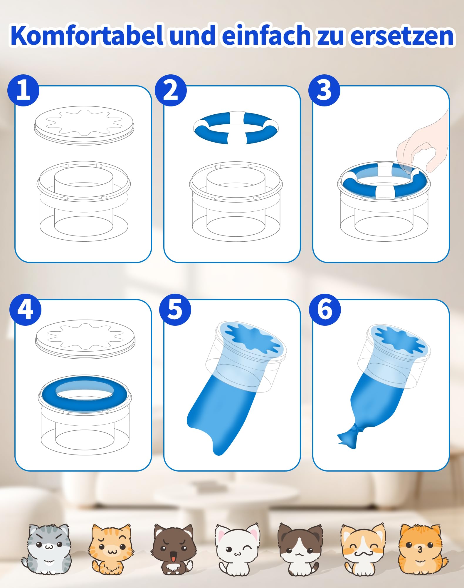 Bolsas de recarga para arena para gatos, 12 unidades, para cubos de papel de aluminio, para cartuchos de pañales Locker Litter Litter Geni