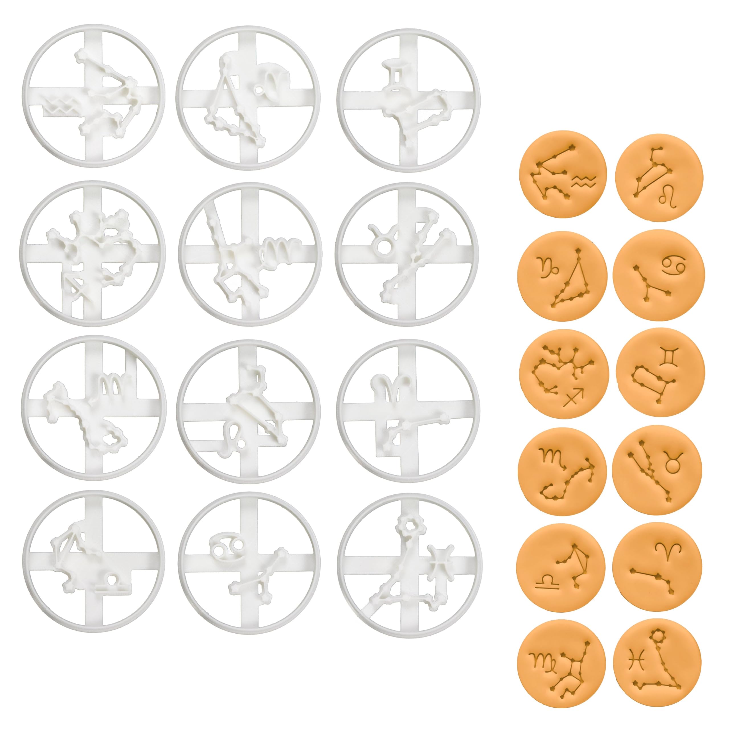12er Set Sternzeichen Ausstechformen, 12 Teil, Bakerlogy