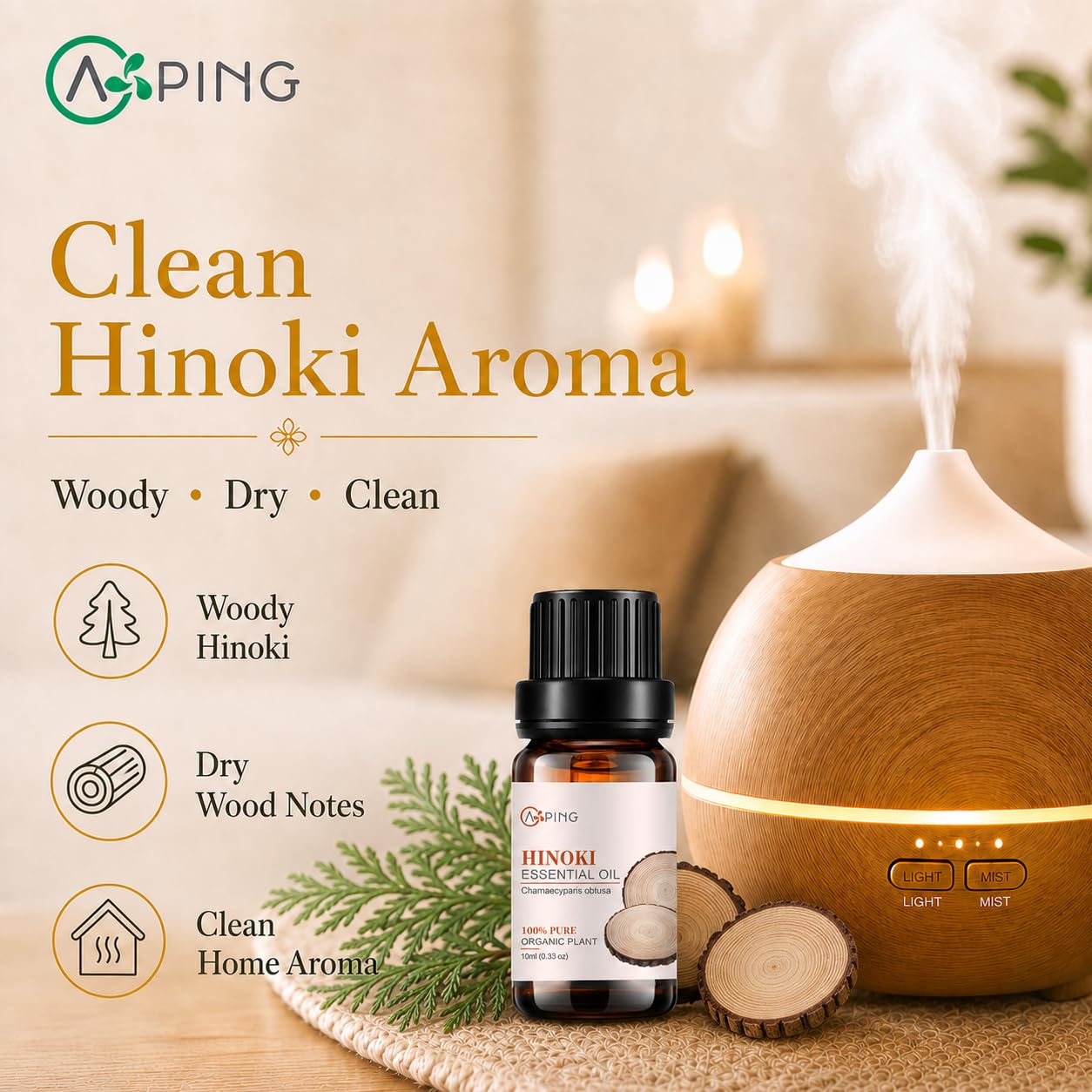 Amazon.com: Hinoki Essential Oil - 100% Pure Organic Natural Plant