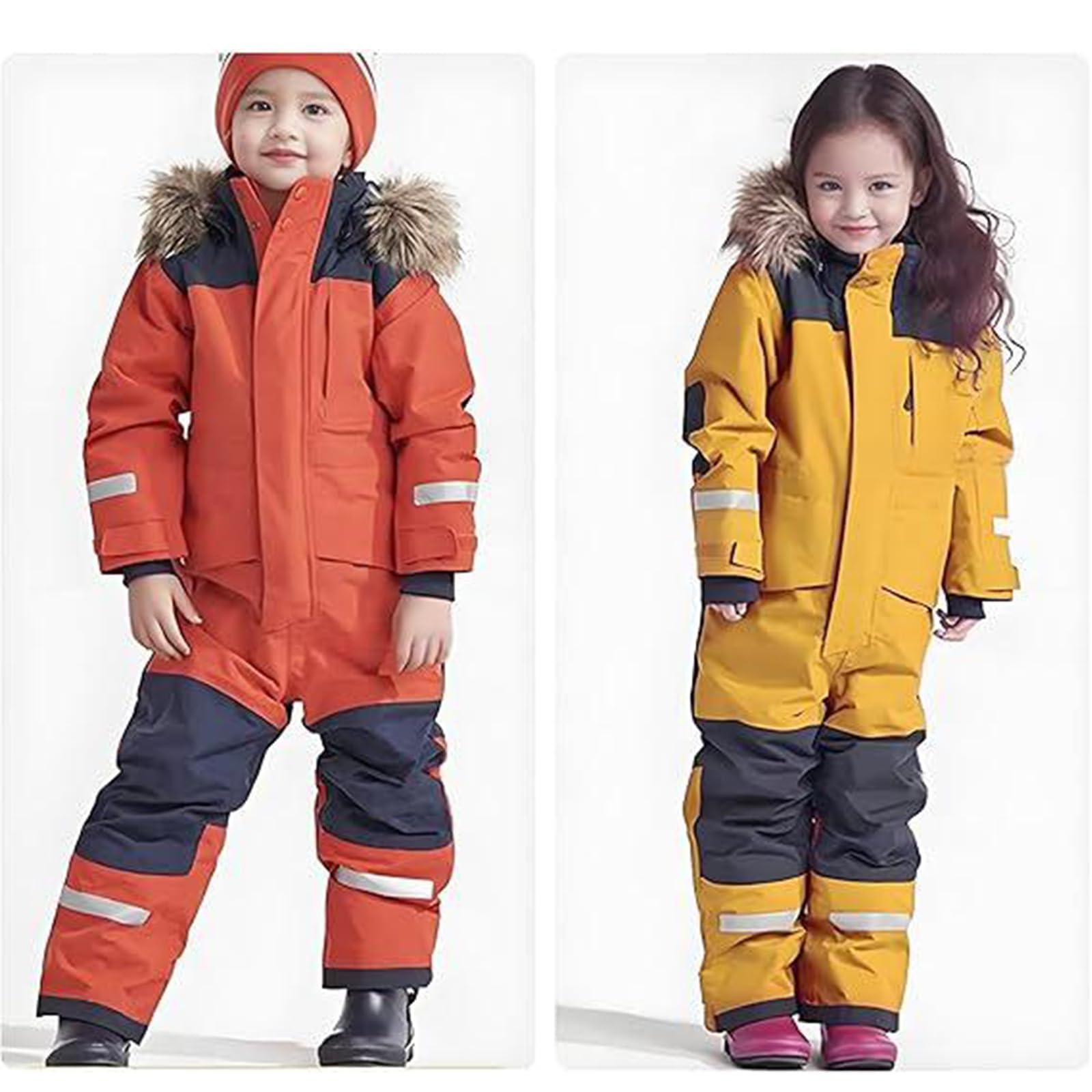 Traje de esquí para niños, Traje de Nieve una Pieza para Invierno, Impermeable, Aislante, Ropa Abrigo niños pequeños, Ropa cálida y niñas