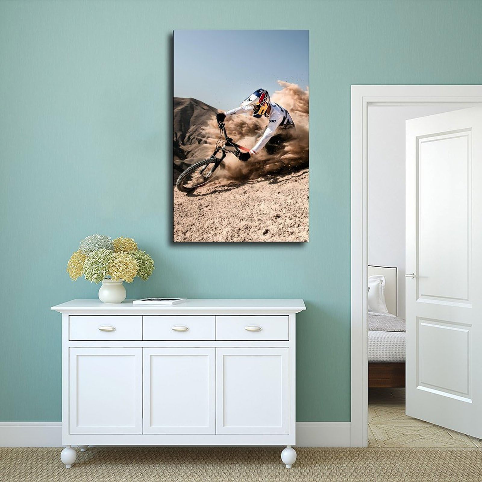 Exklusive Kunst, Extremsport-Abenteuer, Radfahrer, Fabio Wibmer, Freiheit, Wild, Erstaunlicher Junge, Raumdekoration, Portrait-Poster, 3 Leinwand-Poster, Schlafzimmer, Dekoration, Landschaft, Büro