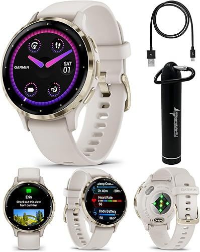 Wearable4U Garmin Venu 3S - Reloj inteligente con GPS, pantalla AMOLED de 1.61 pulgadas, características avanzadas de salud y fitness, hasta 10 días