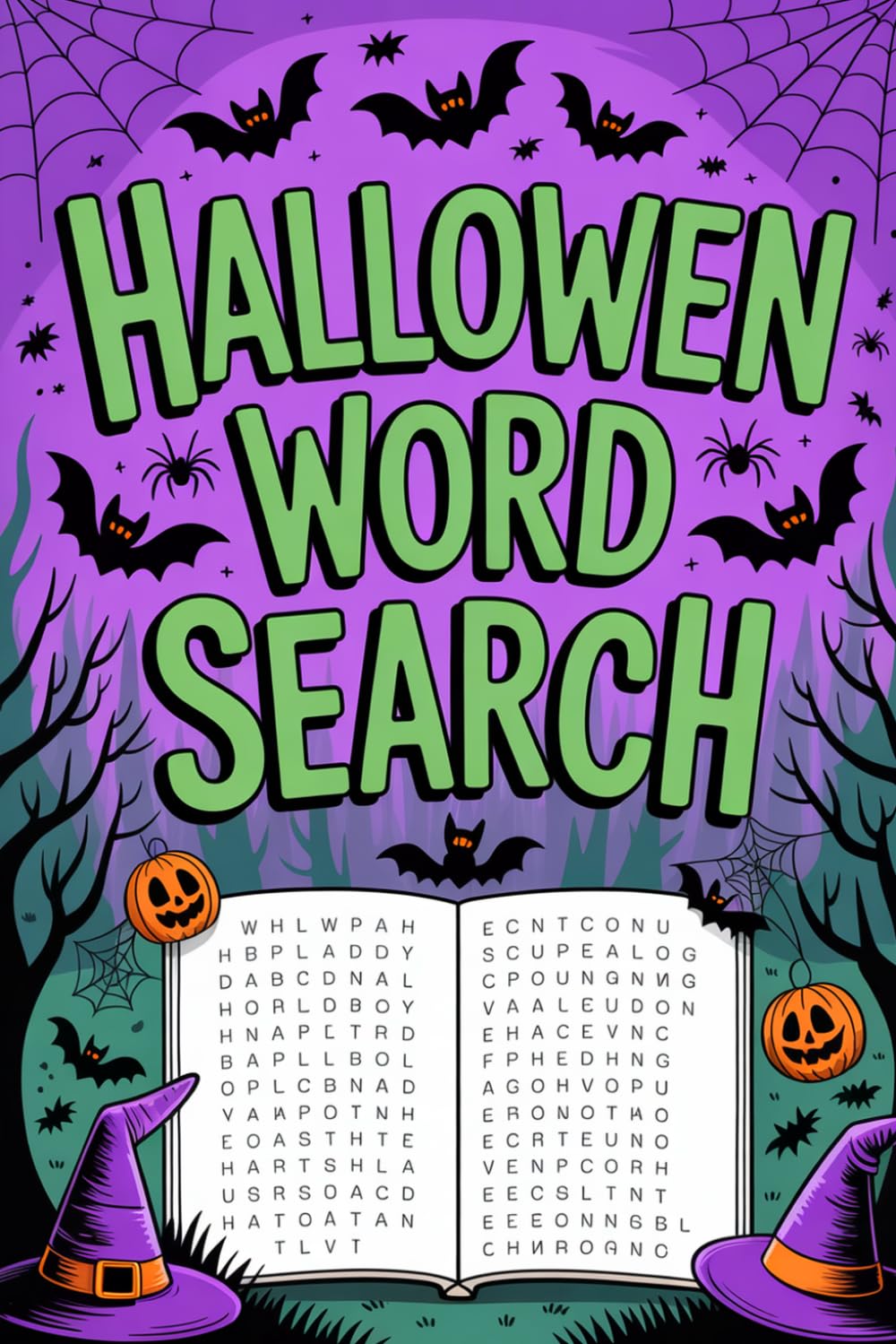Hallowen Word Search: Interactive Puzzle Workbook for Teens with Halloween Theme and Thoughtful Design