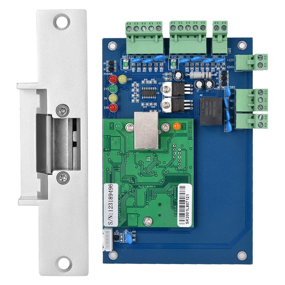 Sonew Gache Electrique Portillon, Contrôle D'accès de Porte Kit De Réseau /IP avec Carte Complète Lecteur de Carte Étanche