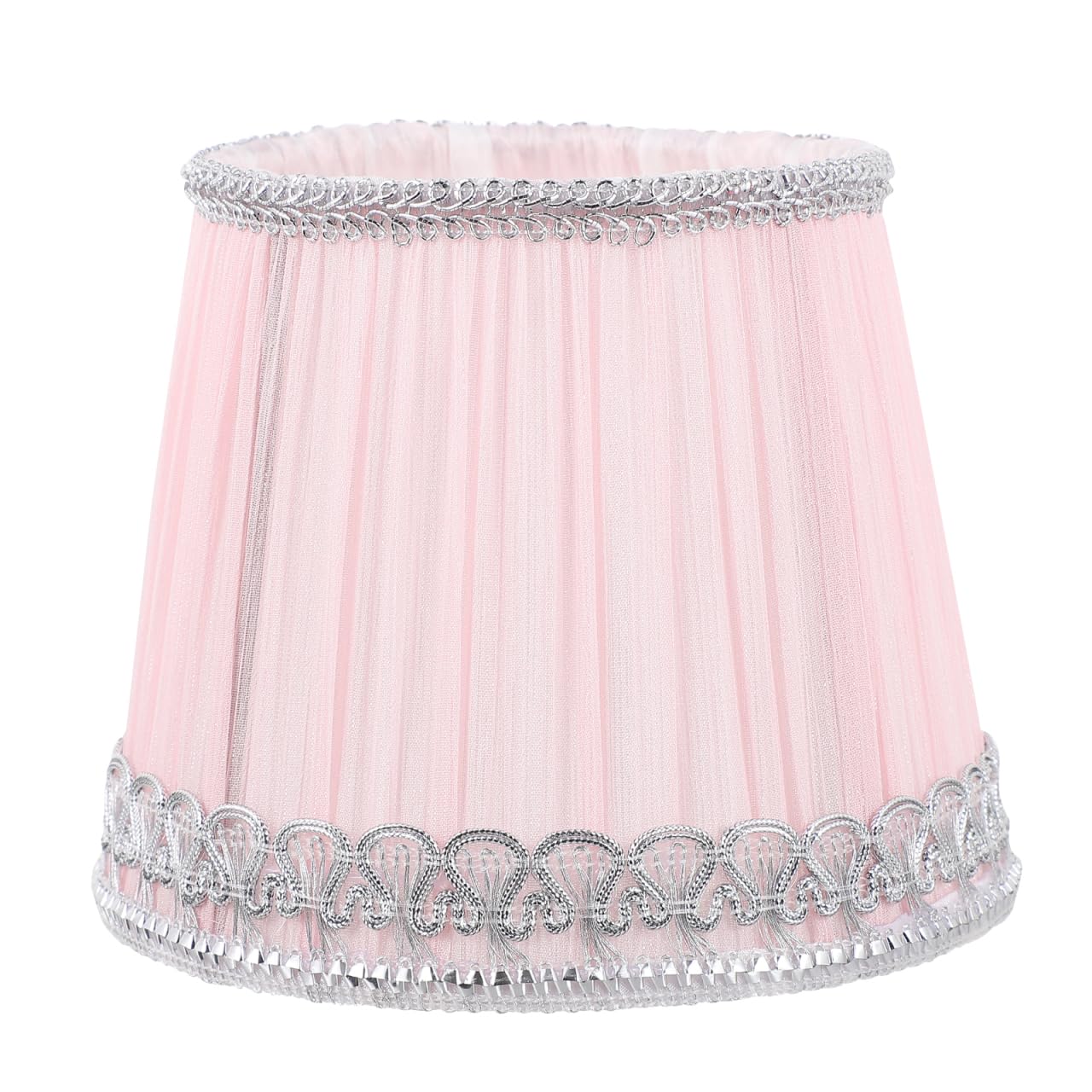View 1 of [SMALL] KALLORY Chiffon Pleated Lampshade Replacement