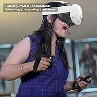 Vista 5 de SoJumpvr Controller Grips Cover Compatible with Meta Quest 3S/Quest 3 Accessories, Hand Strap with Battery Opening, Knuckle Straps with Widen and