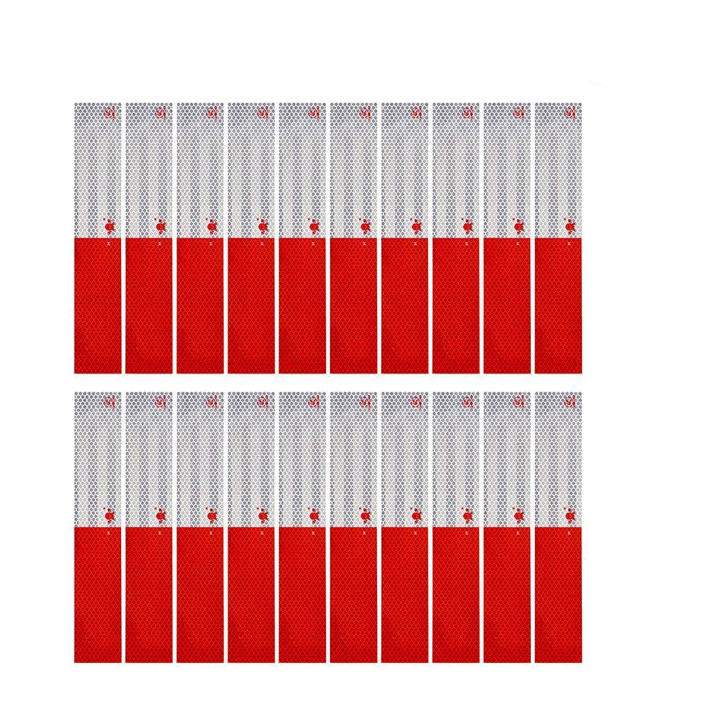 Buy ANKIA Red White Micro Prismatic Sheeting Reflective Tape 2" X 12