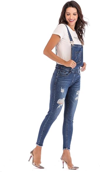 DISNAI Women's Distressed Skinny Jeans 