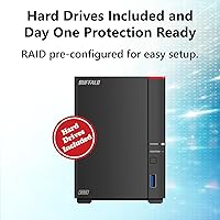 Vista 5 de BUFFALO LinkStation 720 16TB 2-Bay Home Office Almacenamiento de datos en la nube privada con discos duros incluidos/Almacenamiento conectado a red